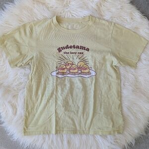 Sanrio x Uniqlo Gudetama Cute Hawaiian Hula Tshirt Butter Butter Yellow Unisex M